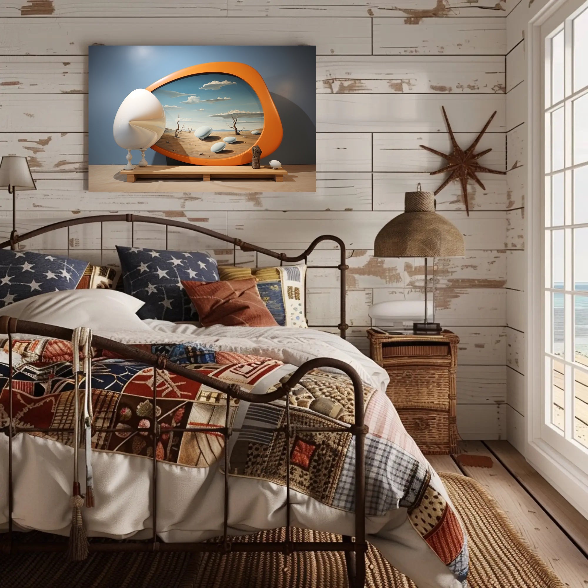 Surreal Desert Dreamscape in Abstract or Artistic Poster