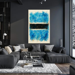 Abstract Expression In Blue And Black Poster
