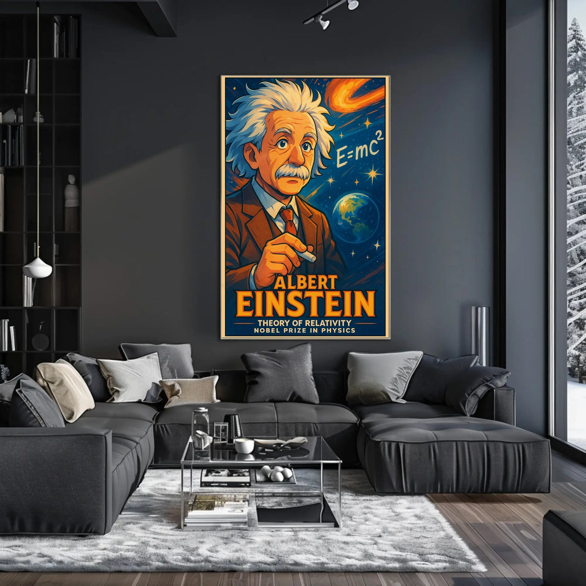 Einstein Relativity Science Inspirational Modern Educational Decor Wall Art Poster