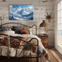 Majestic Winter Mountains Poster