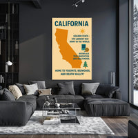 California The Golden State Poster PosterGoat