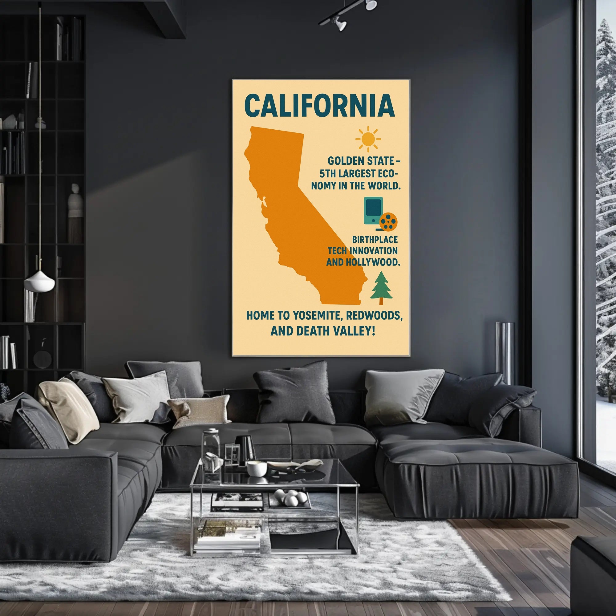 California The Golden State Poster PosterGoat