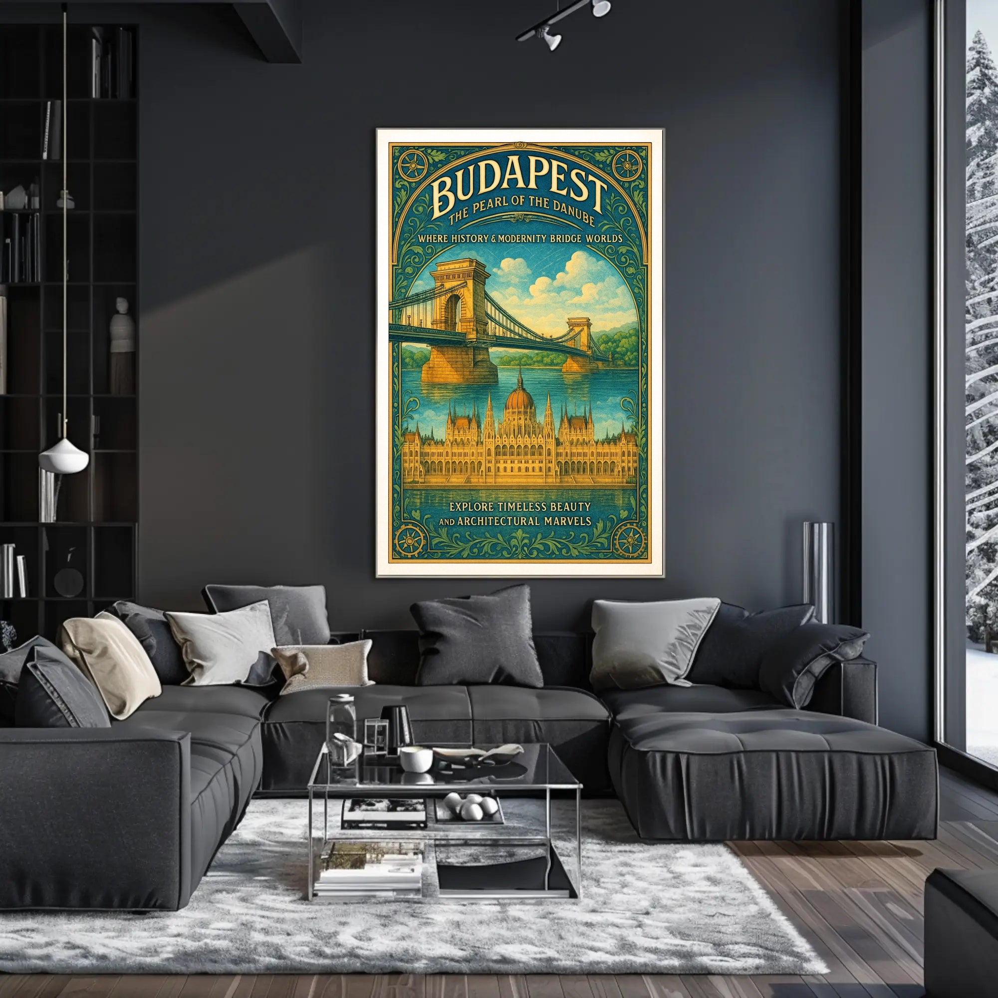 Budapest The Pearl of the Danube Poster
