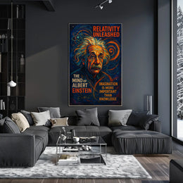 Einstein Cosmic Imagination Abstract Art Poster Print
