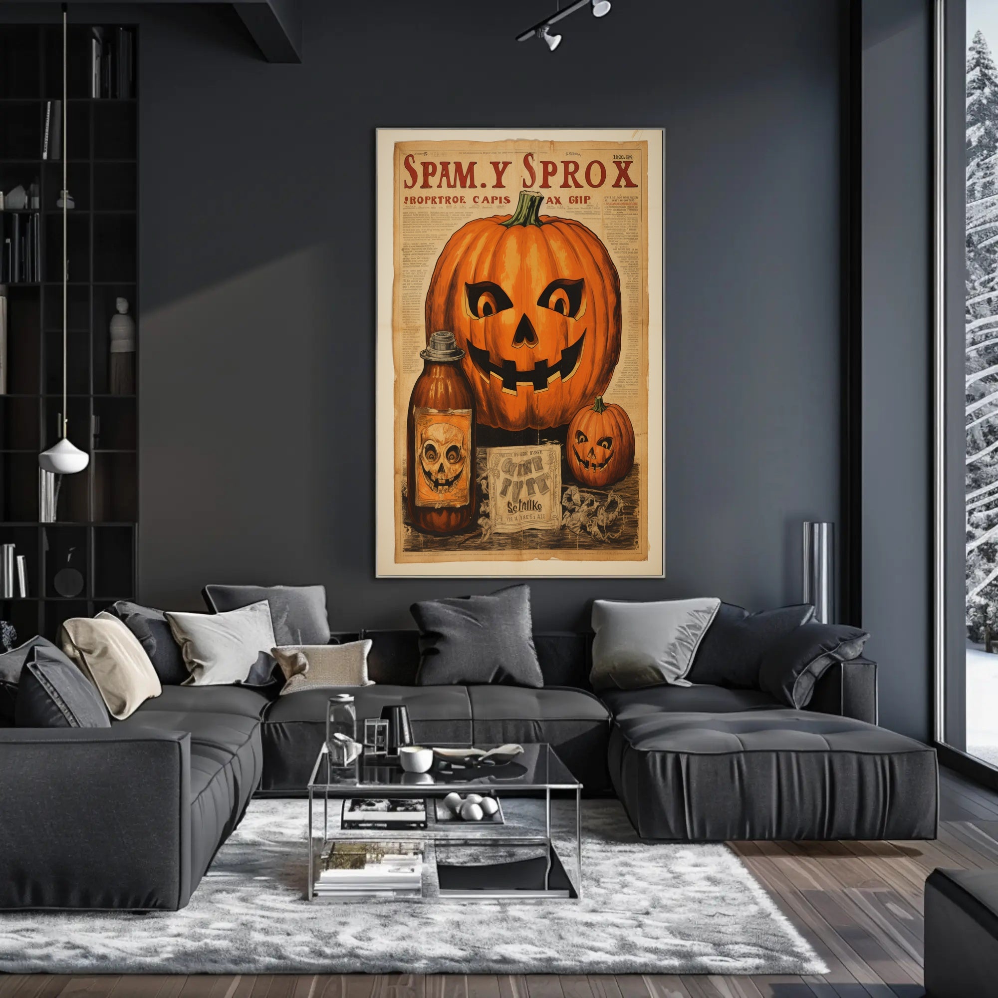 Vintage Halloween Pumpkin Vintage Poster