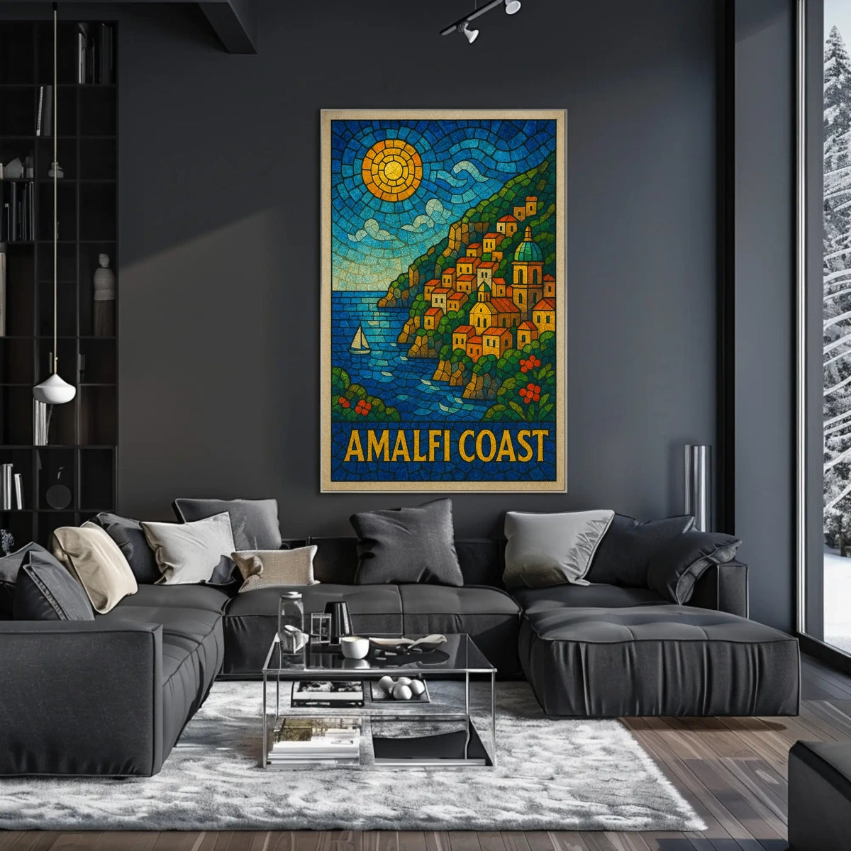 Amalfi Coast Mosaic Poster