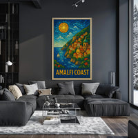 Amalfi Coast Mosaic Poster