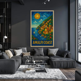 Amalfi Coast Mosaic Poster