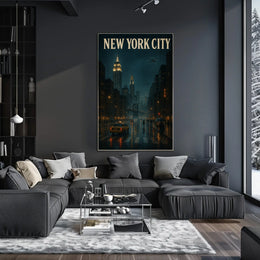 New York City at Night Poster