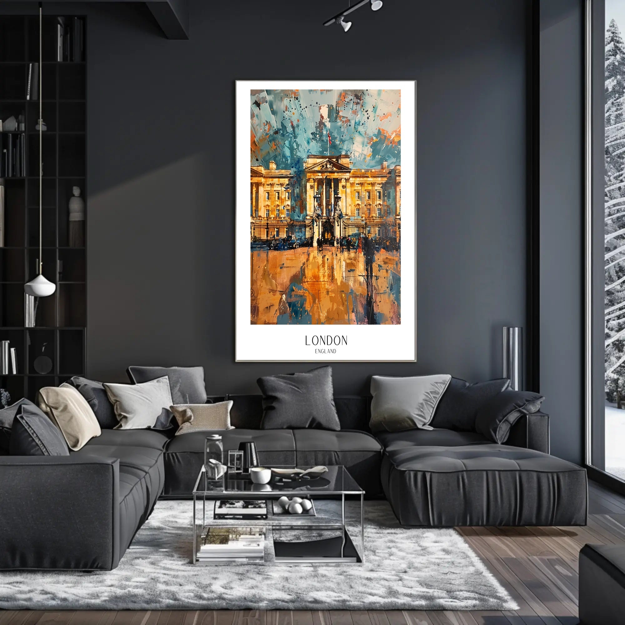 Buckingham Palace Vibrant Artistic Cityscape Poster PosterGoat
