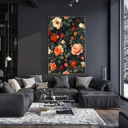 Lush Vintage Rose Arrangement Artistic Poster