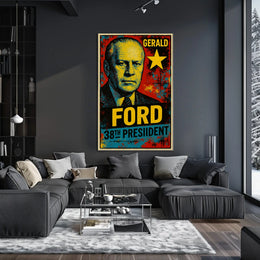 Gerald Ford 38th President of the United States Graffiti Pop Art Poster