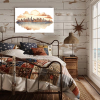 Dreamy Cityscape Reflection Poster