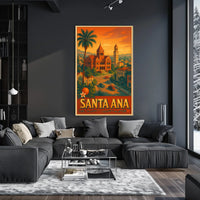 Santa Ana Vintage Travel Poster