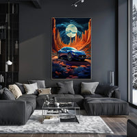 Desert Moon Drive Poster PosterGoat