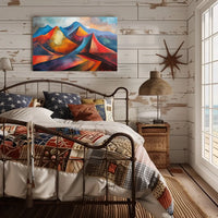 Vibrant Abstract Mountain Landscape Poster for Inspiration