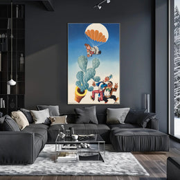 Parachute Predicament Poster PosterGoat