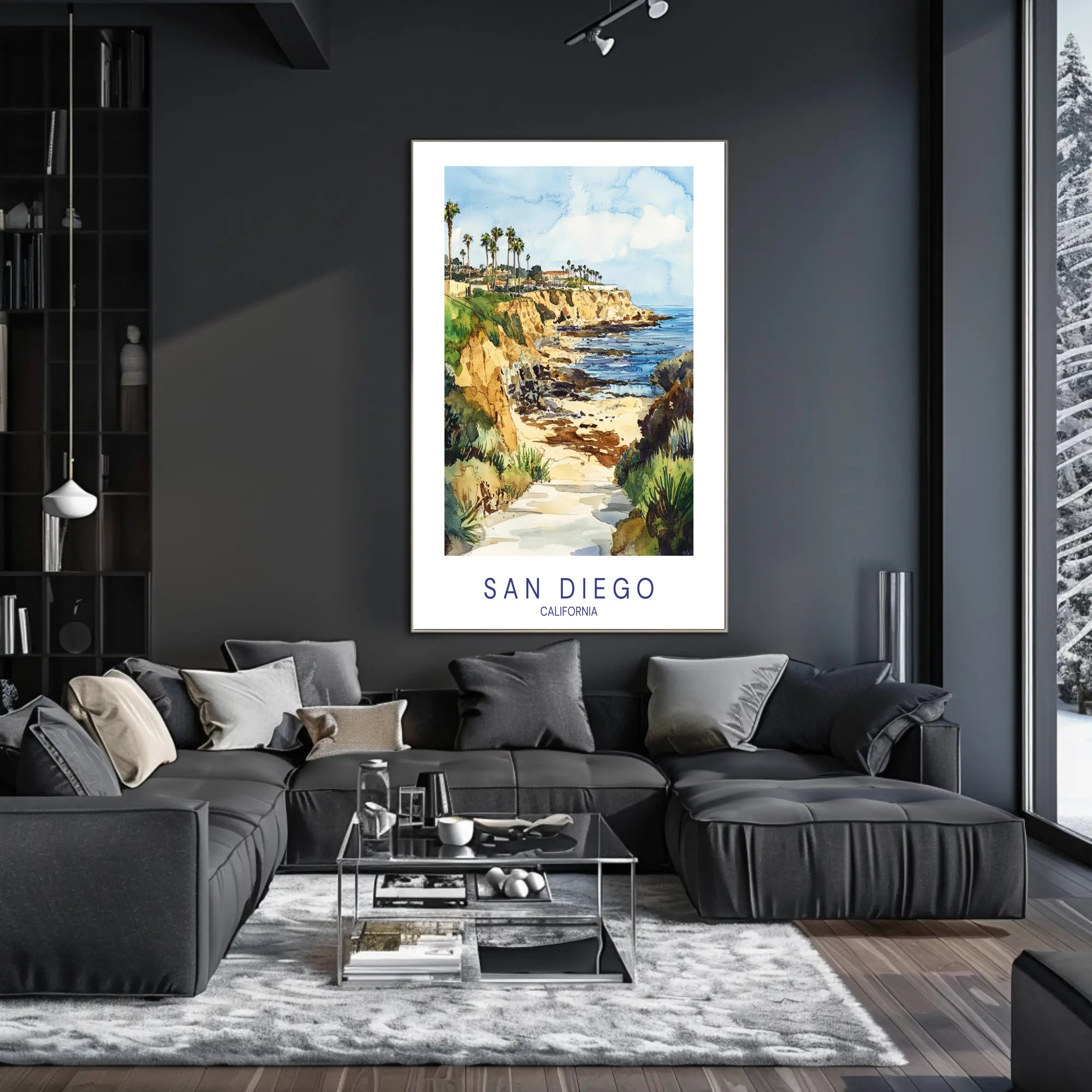 Scenic San Diego Coastline Poster PosterGoat