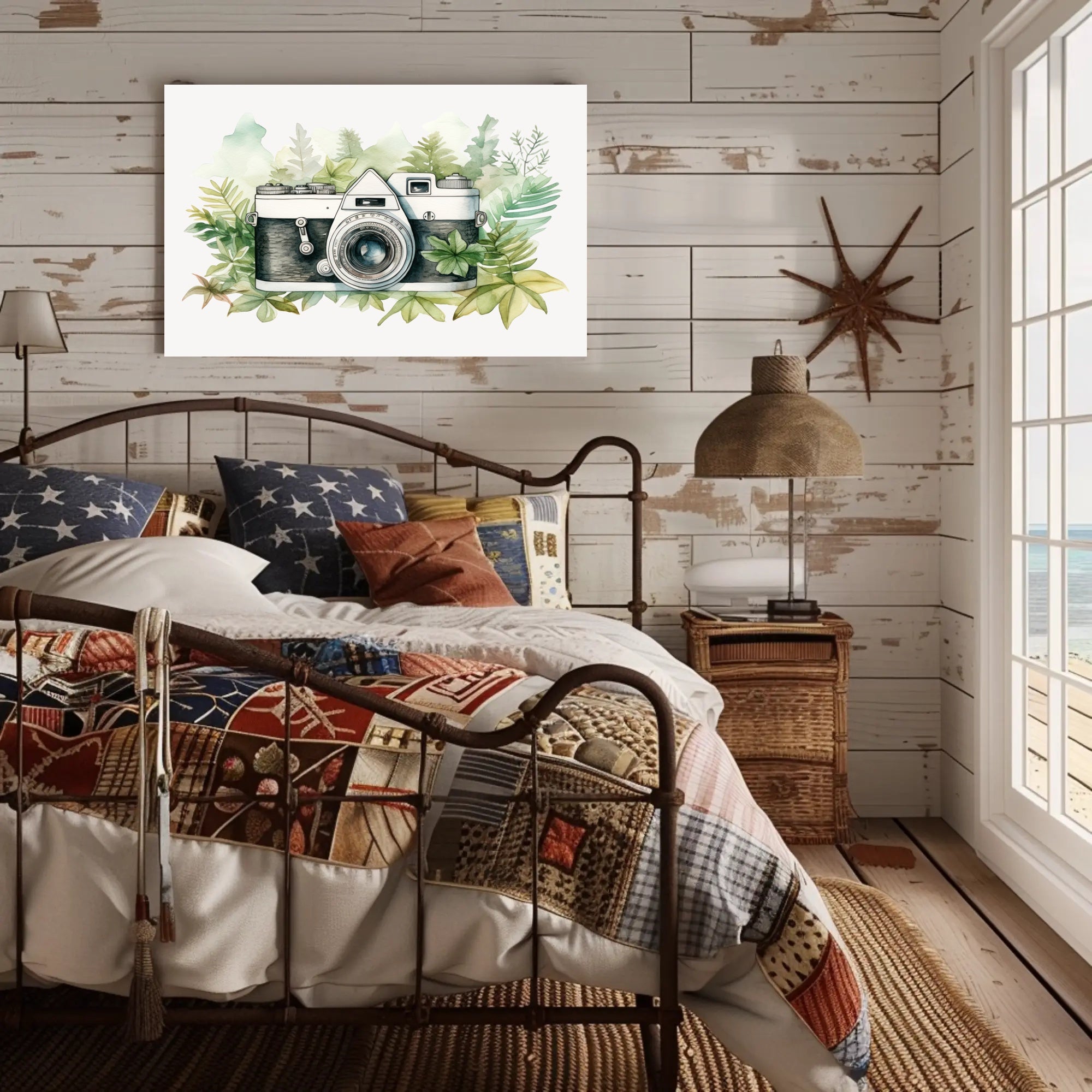 Vintage Camera in Nature Poster