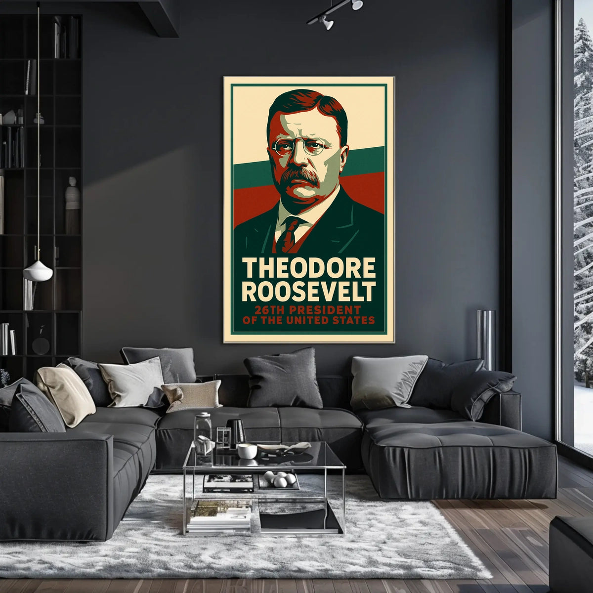 Theodore Roosevelt 26th President Heritage Typography Poster