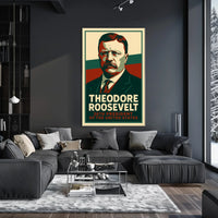 Theodore Roosevelt 26th President Heritage Typography Poster
