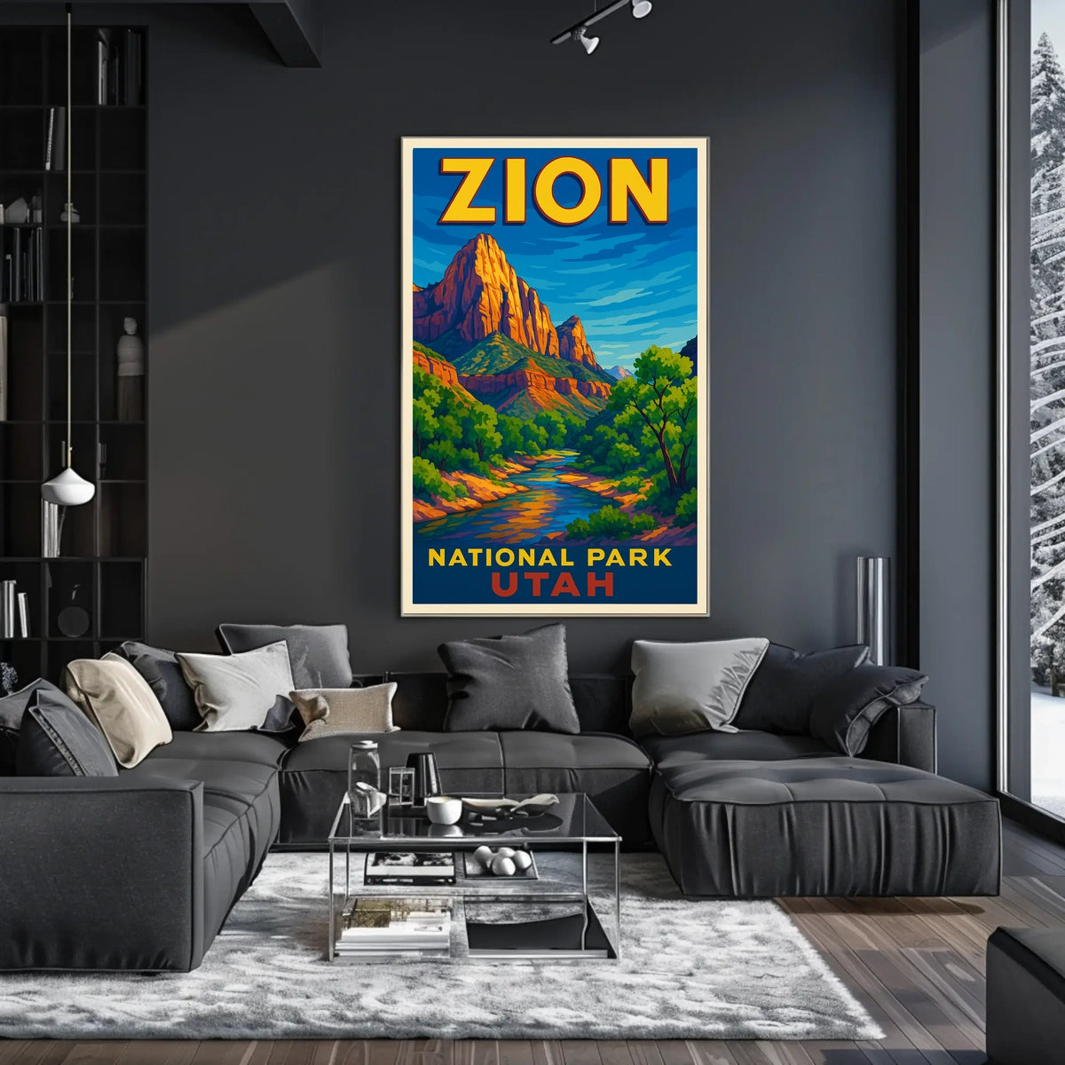 Zion National Park Utah Scenic Wanderlust Poster