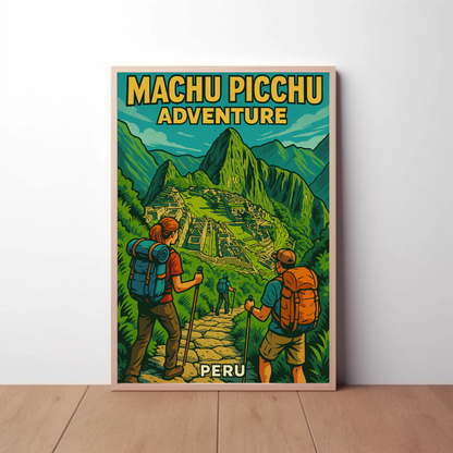 Machu Picchu Peru Hiking Adventure Travel Poster Poster