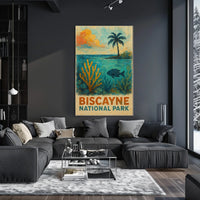 Biscayne National Park Seaside Escape Wanderlust Decor Lovers Vibrant Seascape Poster