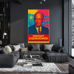 Dwight Eisenhower Travel Retro Pop Art Decor Poster