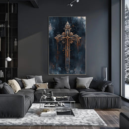 Ornate Gothic Cross Poster