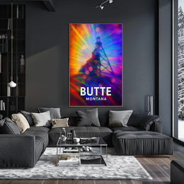 Butte Montana Travel Minimalist Poster