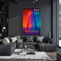 Gateway Arch Inspiring St. Louis Urban Cityscape Travel Poster