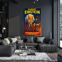 Albert Einstein Vintage Relativity Theory Scientific Collectors Inspiration Timeless Iconic Poster
