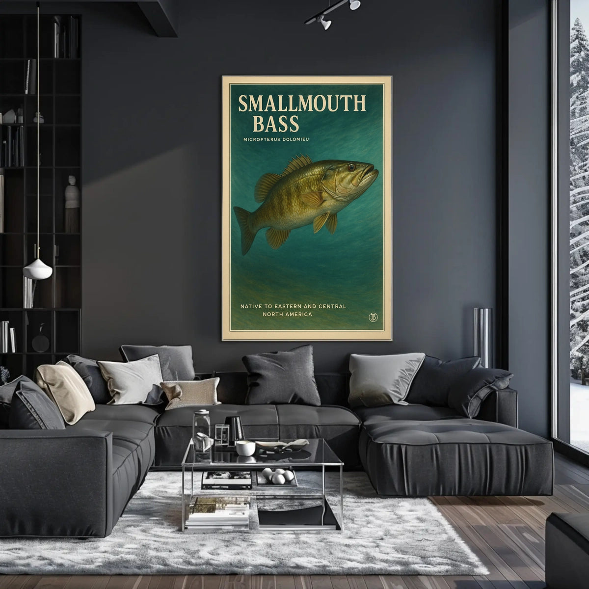 Smallmouth Bass Native Fish of North America Poster