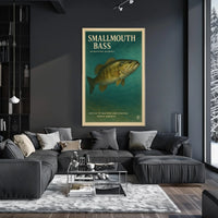 Smallmouth Bass Native Fish of North America Poster