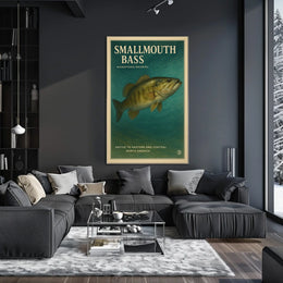 Smallmouth Bass Native Fish of North America Poster