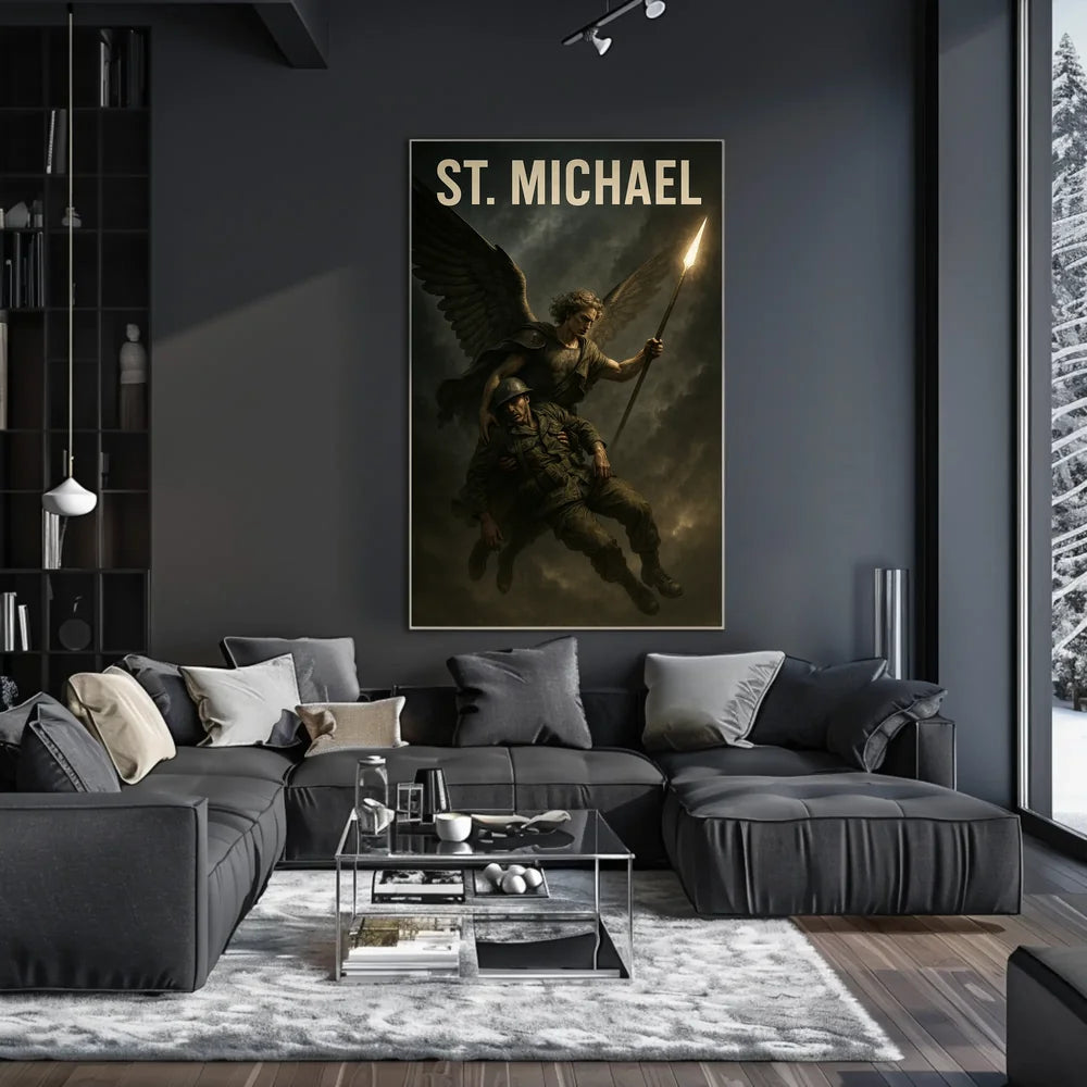 Saint Michael the Archangel Spiritual Art Poster