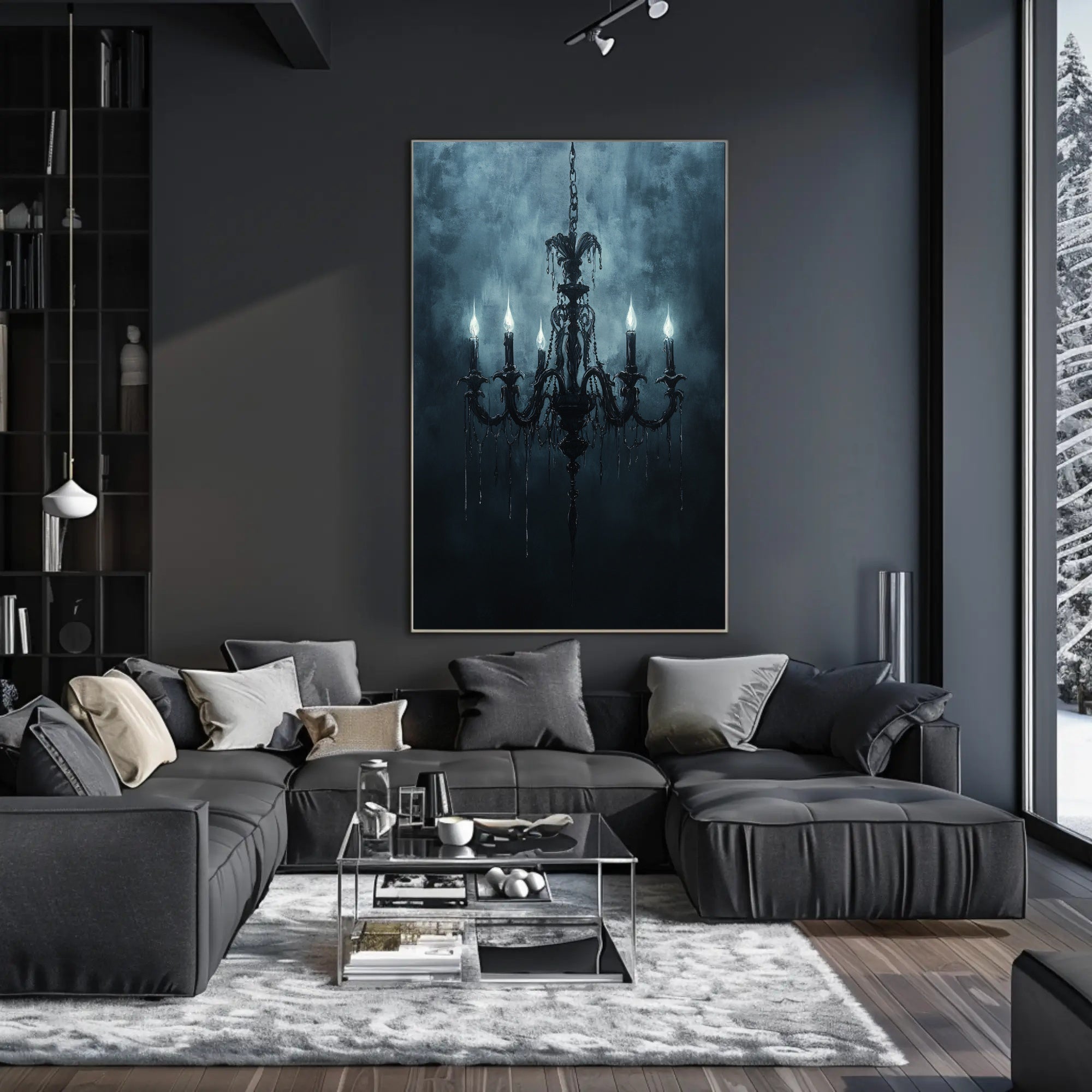 Gothic Chandelier Poster