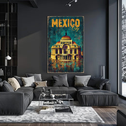 Mexico City Architectural Poster