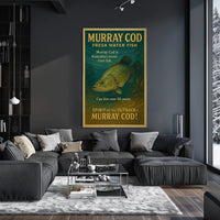 Murray Cod Vintage Illustration Educational Wall Art