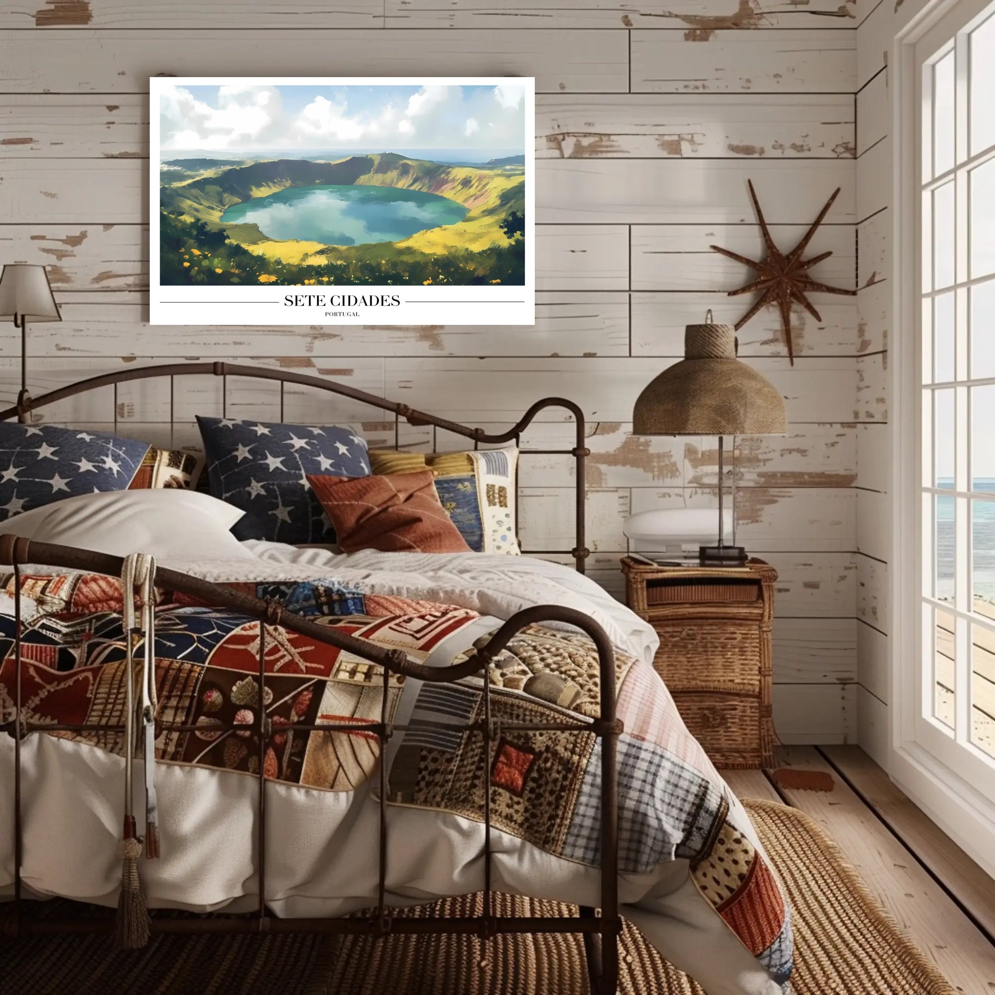 Sete Cidades Tranquil Landscape Travel Poster