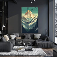 Majestic Mountain Cable Car Poster