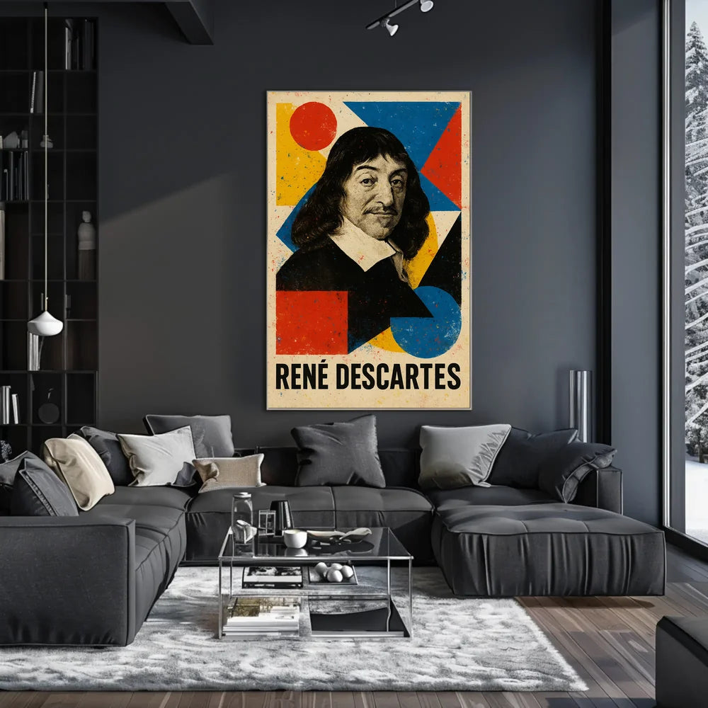 Rene Descartes Enlightenment Philosophy Art Poster