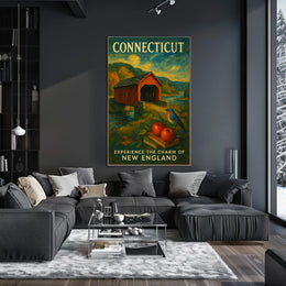 Connecticut Poster Discover The Beauty Rustic Americana Fans