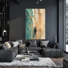 Dramatic Fantasy Poster: Solitary Figure on Cliff PosterGoat
