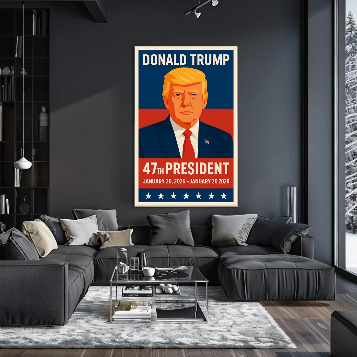 Trump 47th President Patriotic Vintage Poster