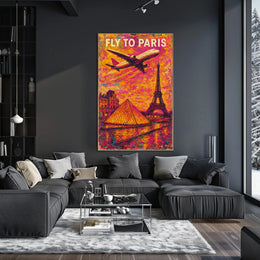 Fly To Paris Poster
