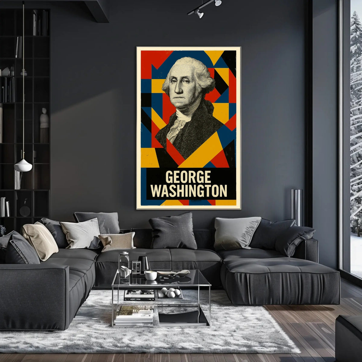 George Washington 1st President of the United States Abstract Pop Poster