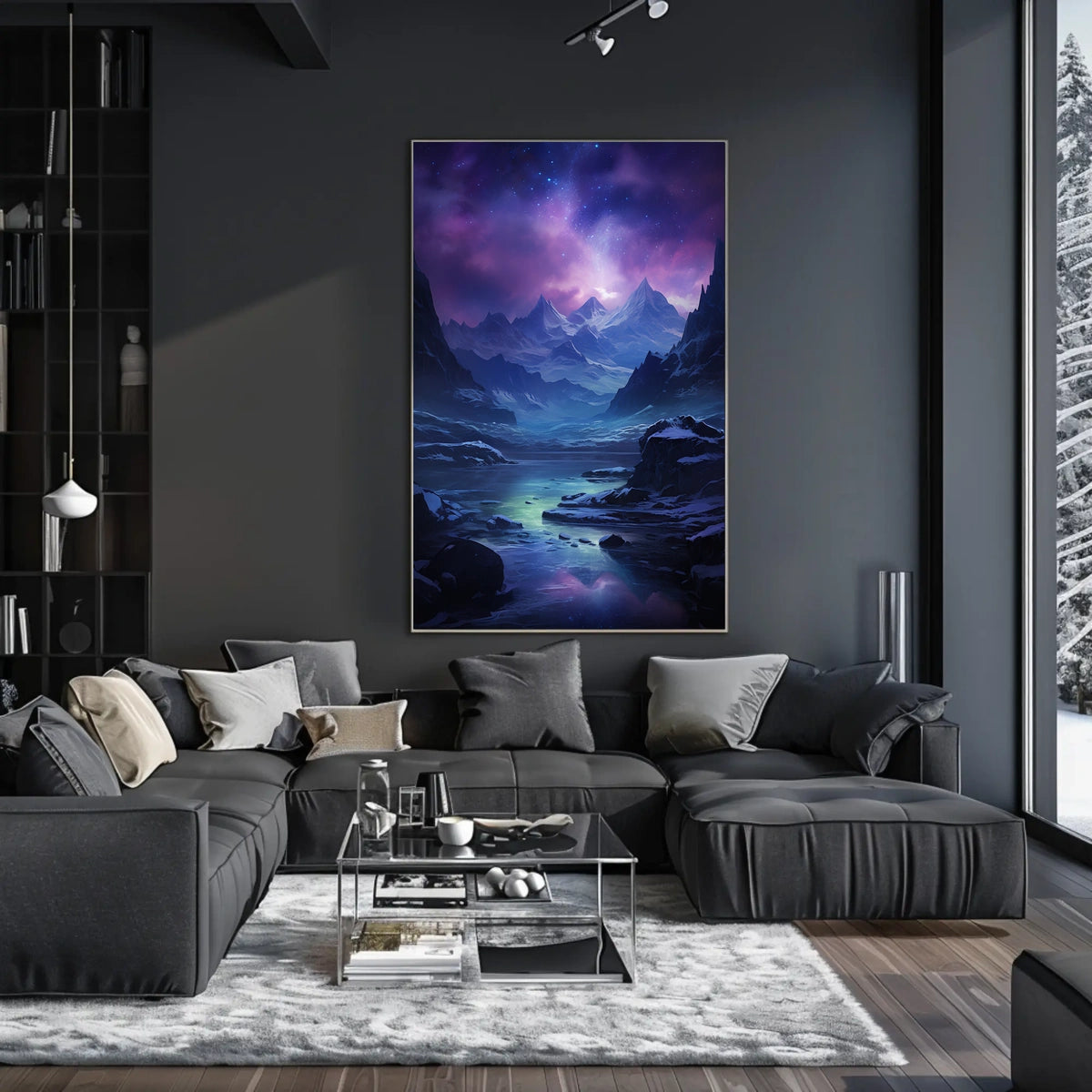 Celestial Mountain Landscape Poster