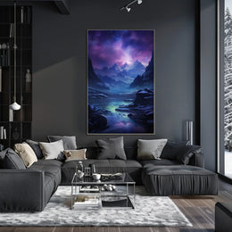 Celestial Mountain Landscape Poster